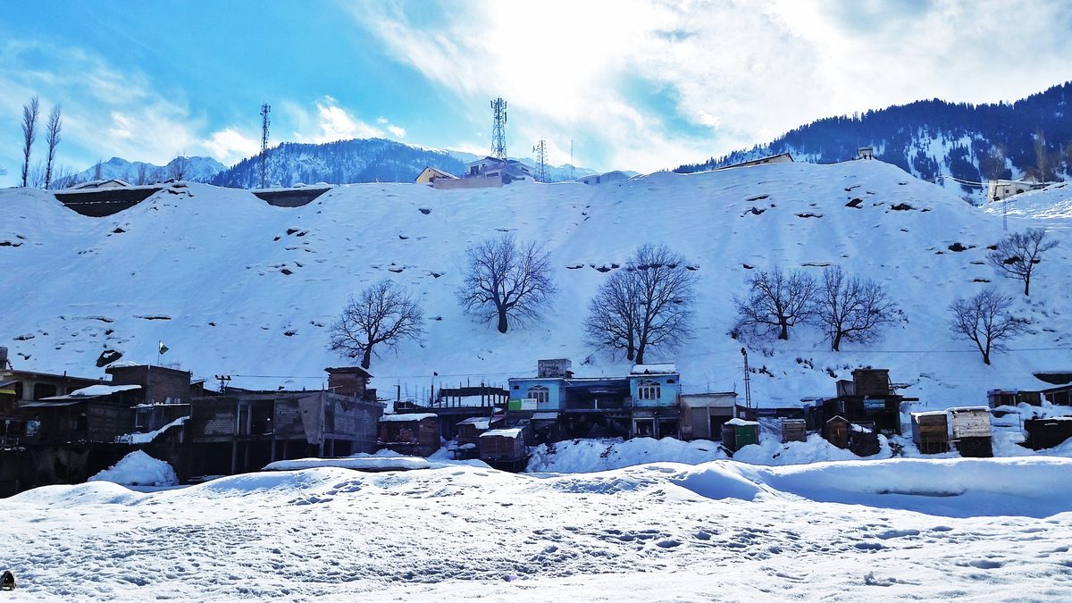 Kalam valley under deep snow in February