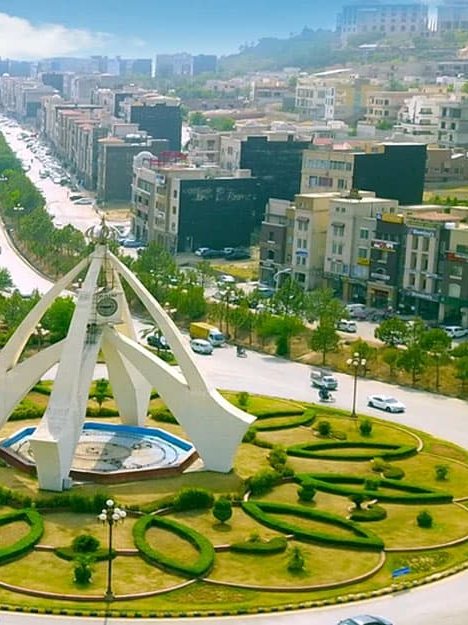 Bahria Town near Rawalpindi, a modern residential district about 9 km from LEORK Hotels on GT Road.