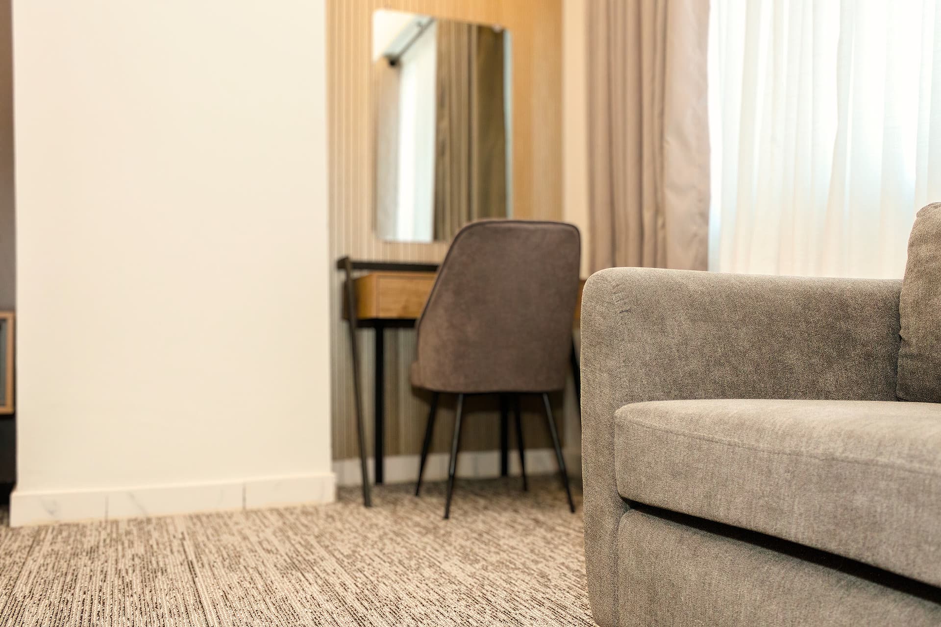 King Room far shot showing study table and majority of the room at LEORK Hotels Rawalpindi Islamabad